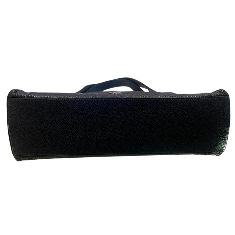 CHANEL 香奈兒 托特包 荔枝牛皮 黑色 金釦-4