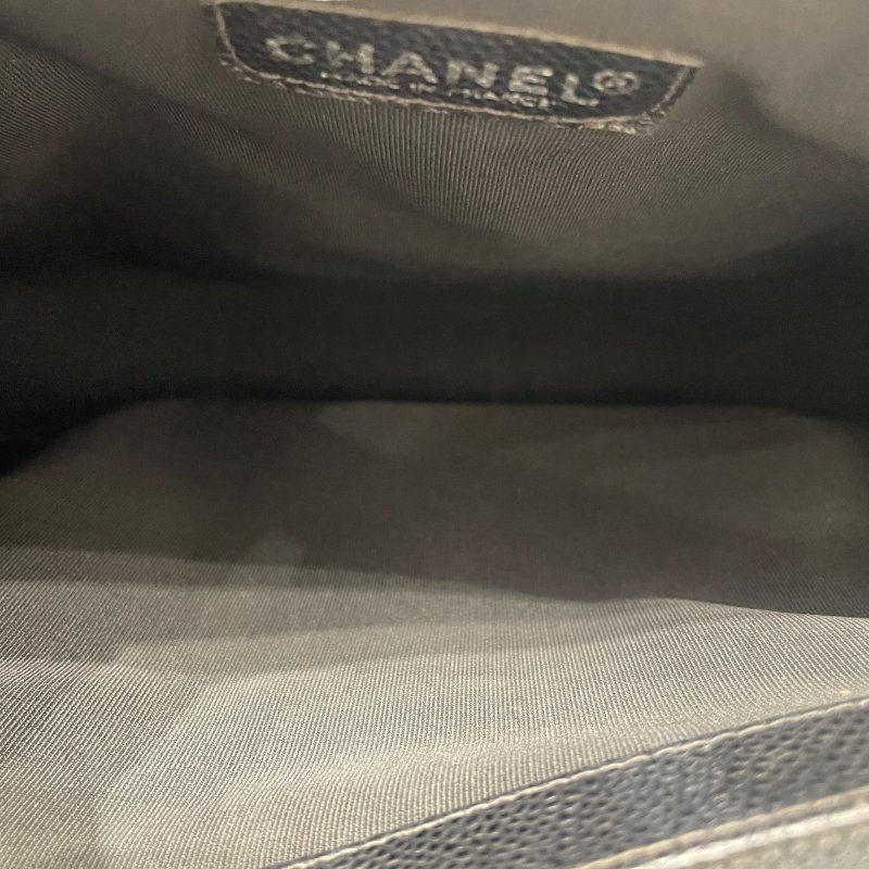 CHANEL 香奈兒 托特包 荔枝牛皮 黑色 金釦-12