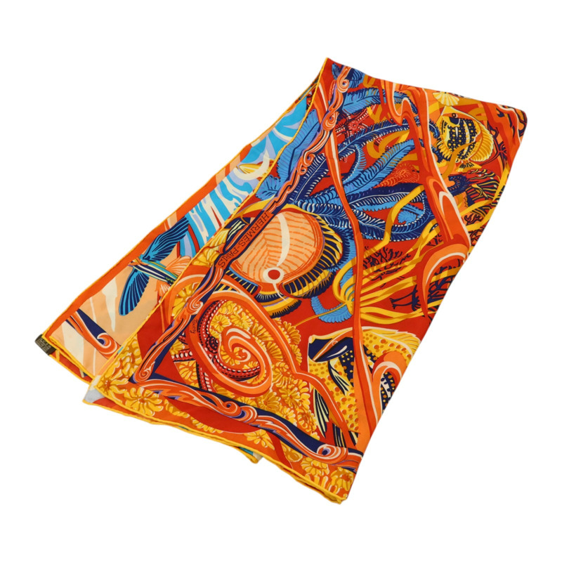 HERMES 絲質Scarf 140x140絲巾-5