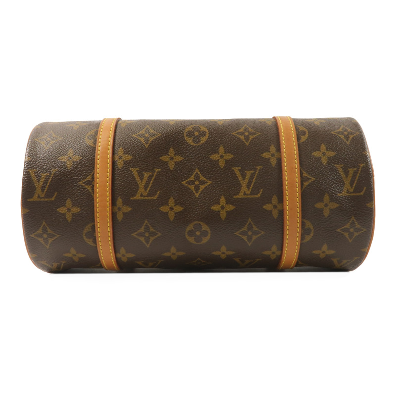 LOUIS VUITTON Monogram Papillon金扣手挽袋棕色-3