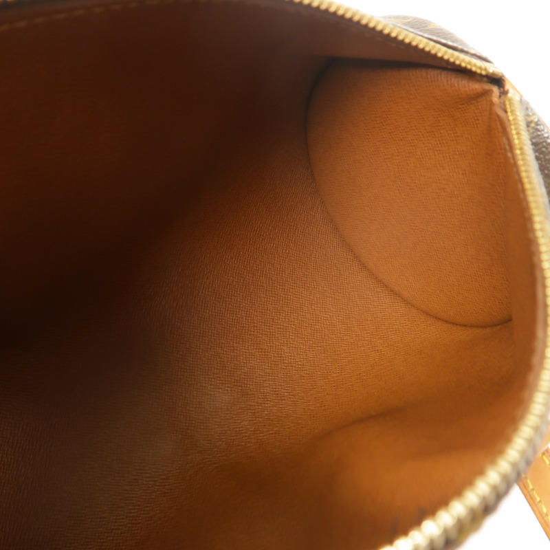 LOUIS VUITTON Monogram Papillon金扣手挽袋棕色-4