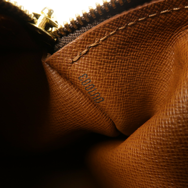 LOUIS VUITTON Monogram Papillon金扣手挽袋棕色-7