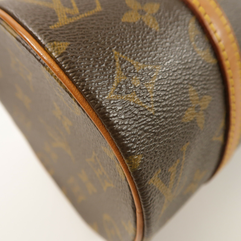 LOUIS VUITTON Monogram Papillon金扣手挽袋棕色-11