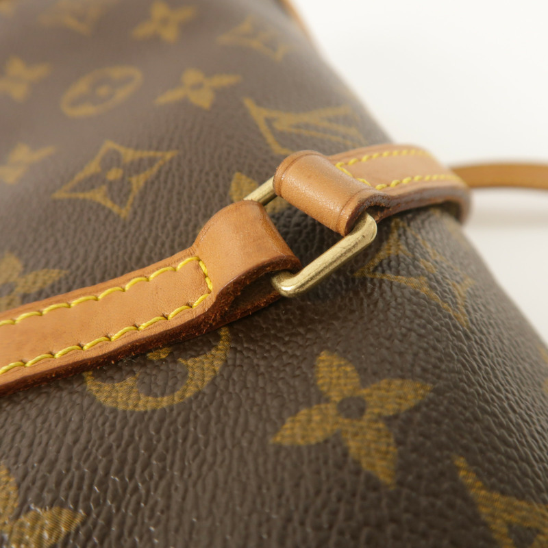 LOUIS VUITTON Monogram Papillon金扣手挽袋棕色-15