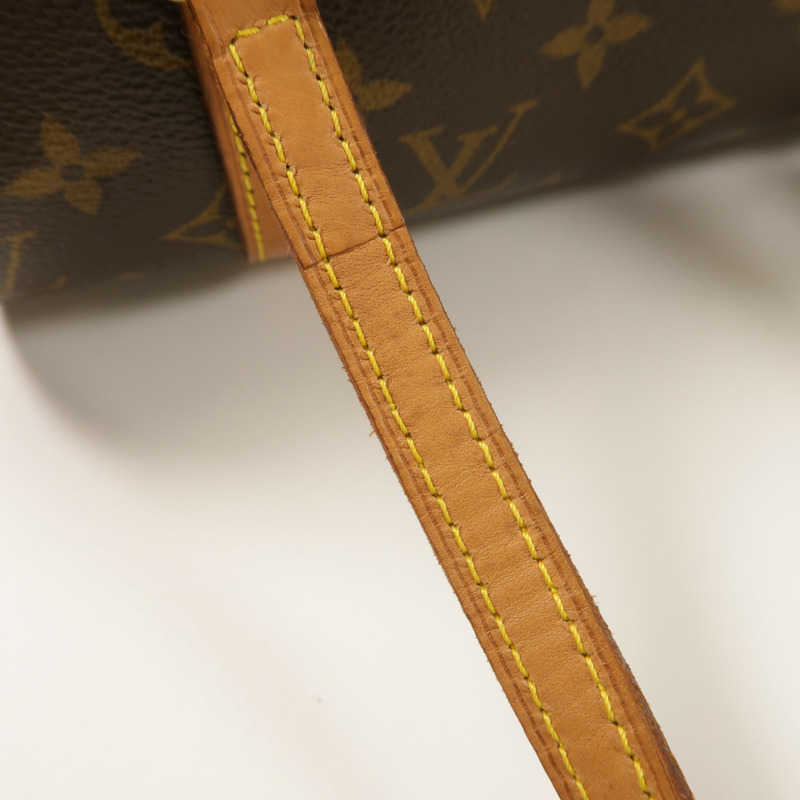 LOUIS VUITTON Monogram Papillon金扣手挽袋棕色-19