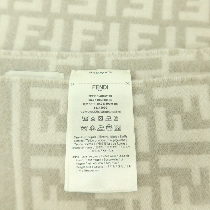 FENDI 羊毛/羊絨FF Scarf圍巾-6