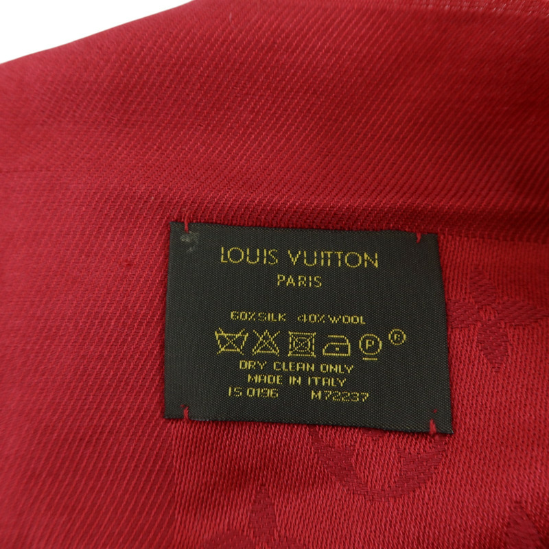 LOUIS VUITTON 羊毛/絲質Monogram Classic Shawl絲巾-7