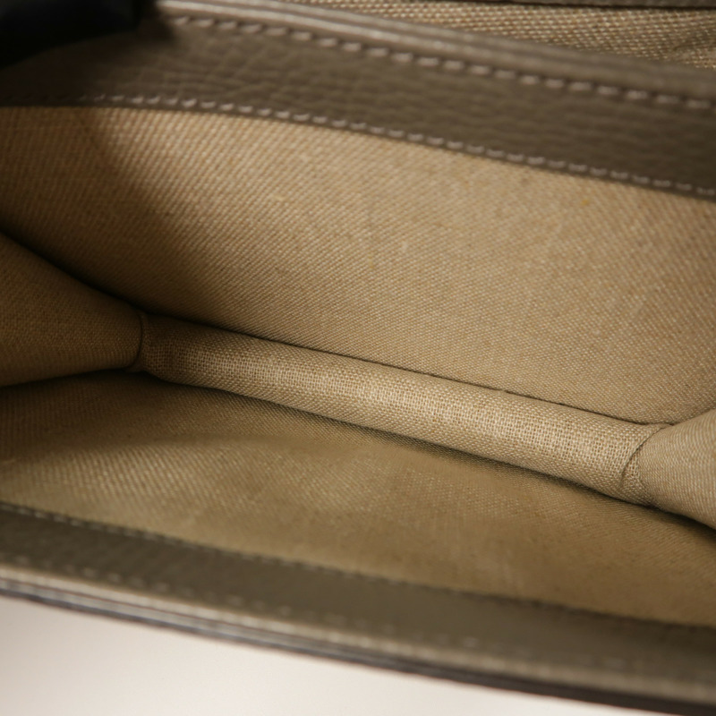 GUCCI 牛皮皮革Interlocking G鏈帶肩背袋-5