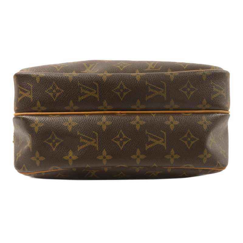 LOUIS VUITTON Monogram Reporter PM金扣肩背袋棕色-3