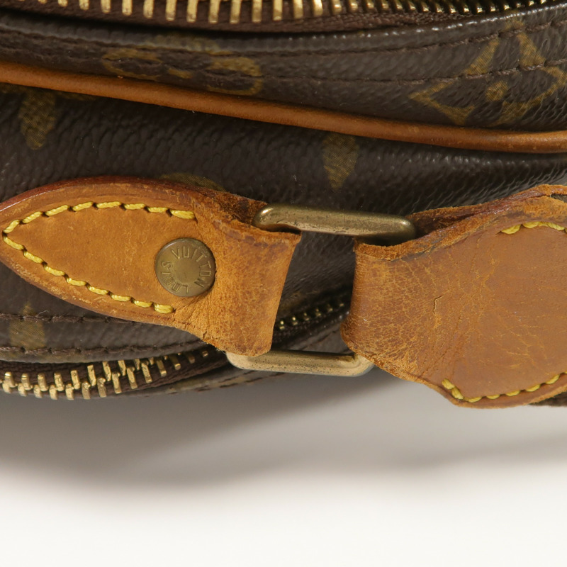 LOUIS VUITTON Monogram Reporter PM金扣肩背袋棕色-14