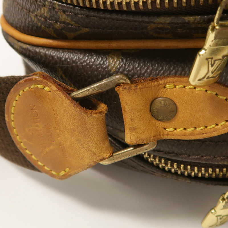 LOUIS VUITTON Monogram Reporter PM金扣肩背袋棕色-15