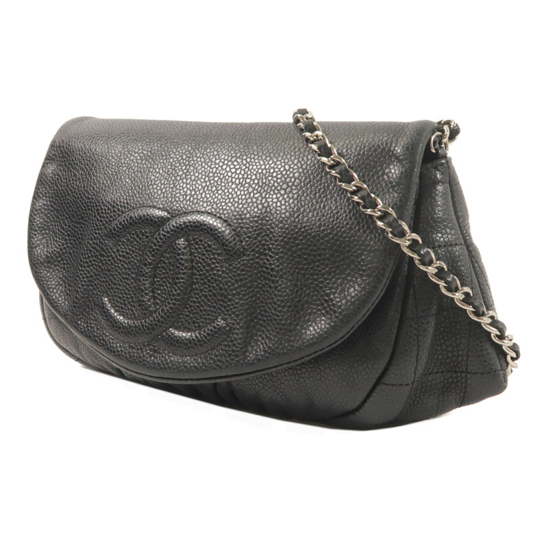 CHANEL 牛皮皮革Chain Shoulder鏈帶肩背袋-2