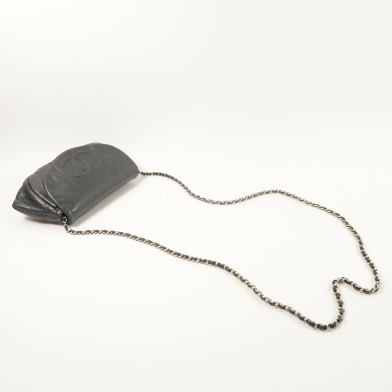 CHANEL 牛皮皮革Chain Shoulder鏈帶肩背袋-7