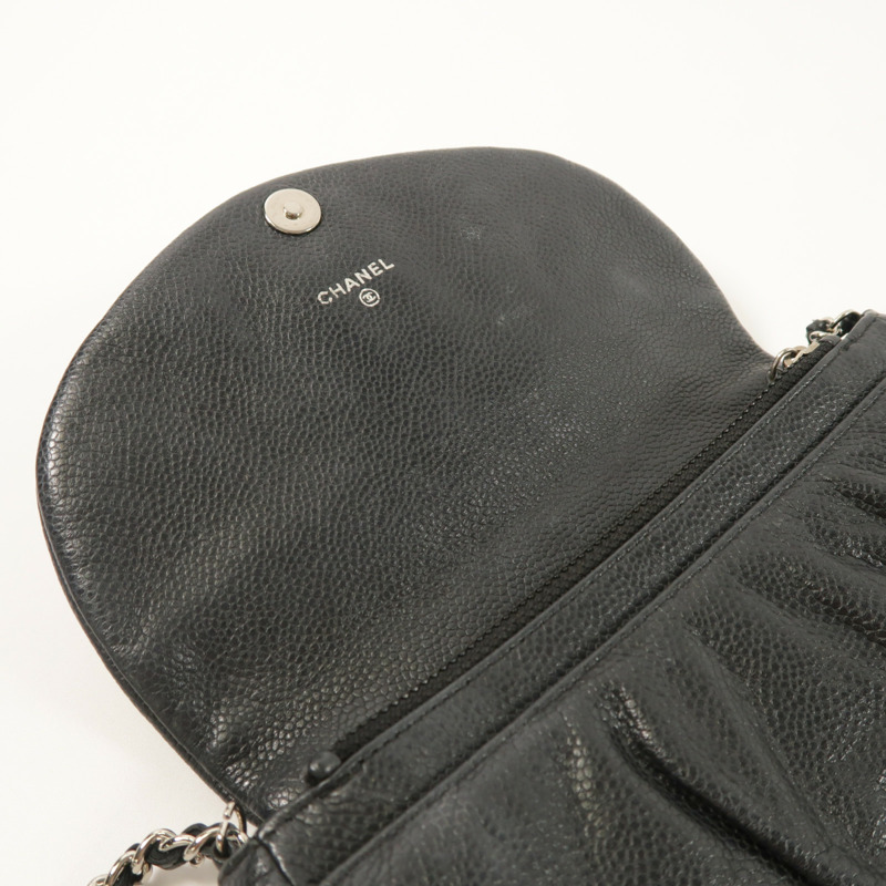 CHANEL 牛皮皮革Chain Shoulder鏈帶肩背袋-13
