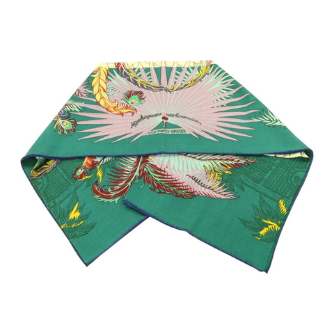 HERMES 羊絨/絲質Scarf 140x140絲巾