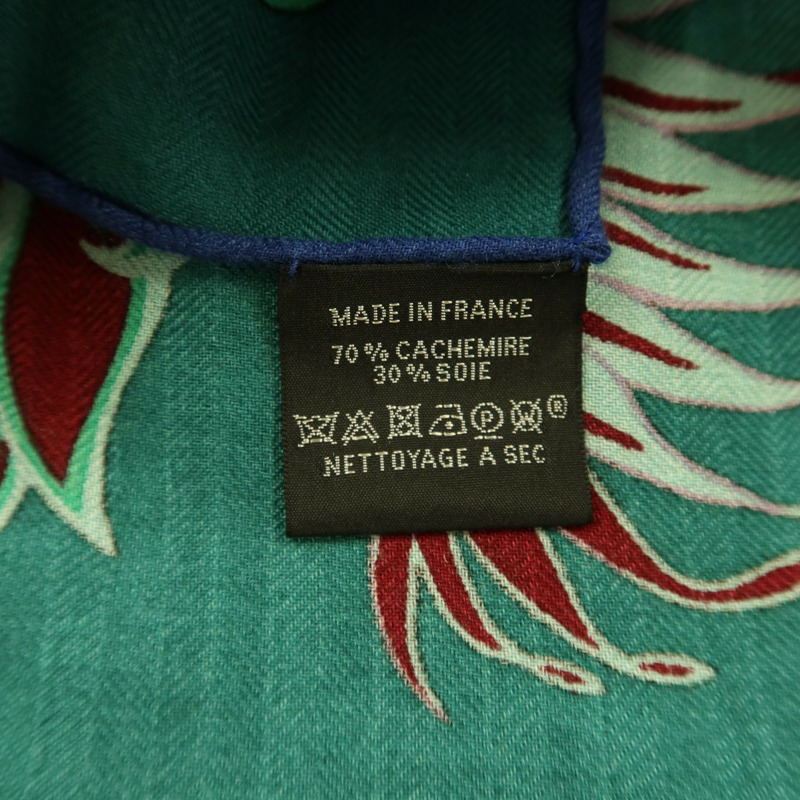 HERMES 羊絨/絲質Scarf 140x140絲巾-7