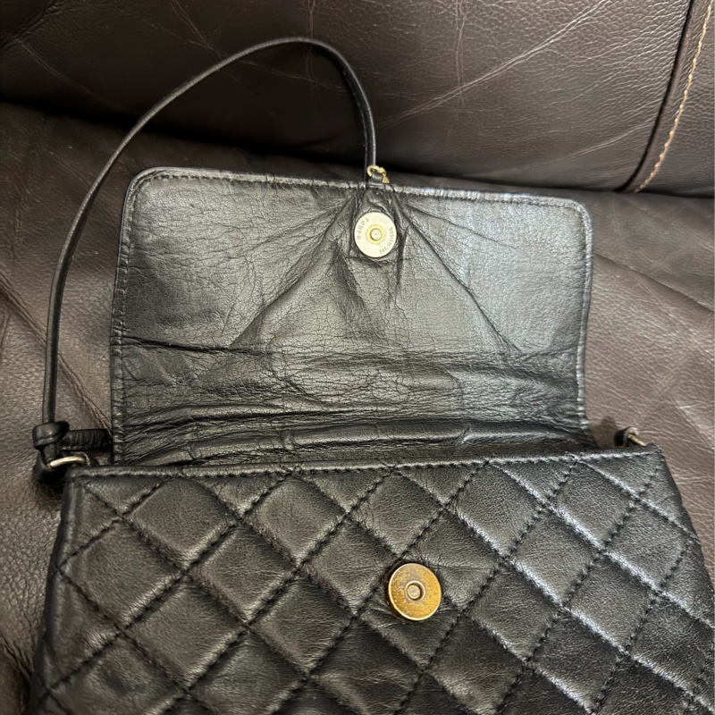 Chanel中古罕有羊皮流蘇斜孭袋-5