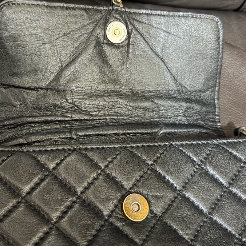 Chanel中古罕有羊皮流蘇斜孭袋-7