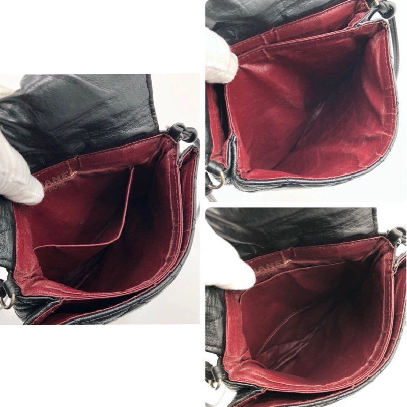 Chanel中古罕有羊皮流蘇斜孭袋-9