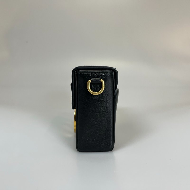 DIOR   黑皮革 BOX側肩包 MINI-3