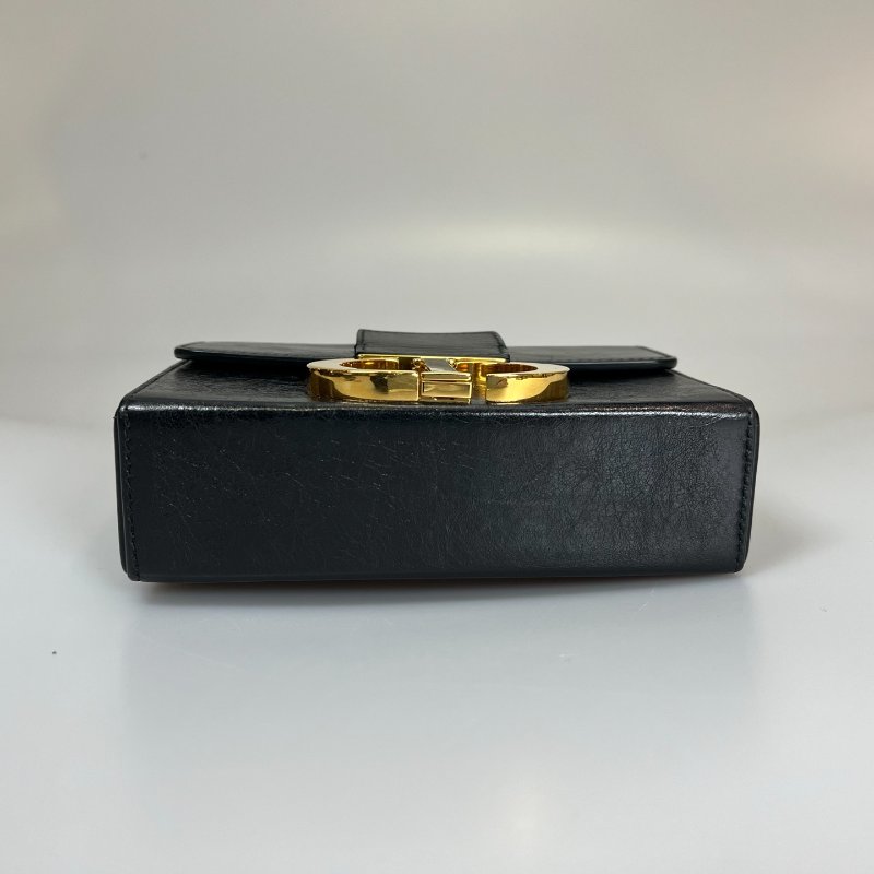 DIOR   黑皮革 BOX側肩包 MINI-4