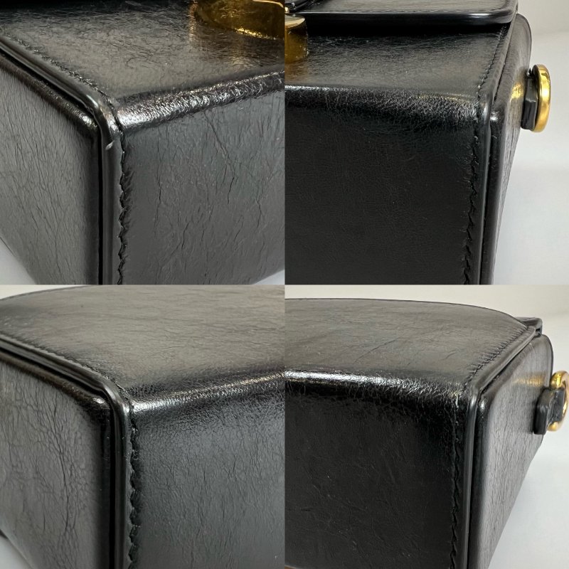 DIOR   黑皮革 BOX側肩包 MINI-10