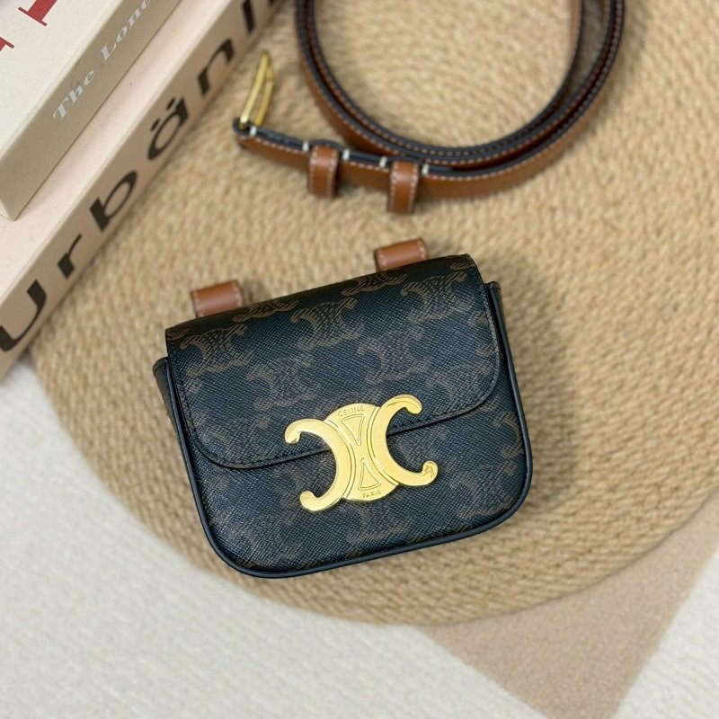 🏷Celine 瑟琳．Claude 凱旋門老花腰包/客人寄賣-0