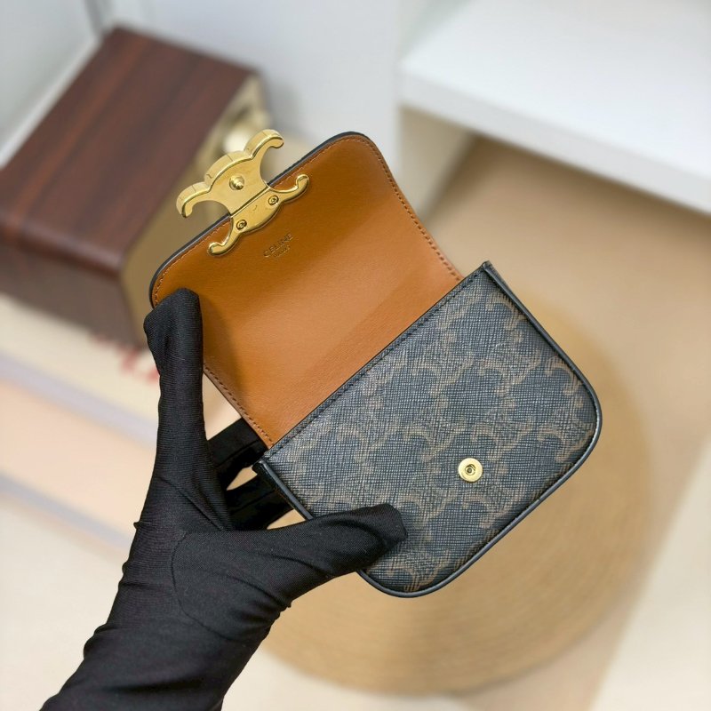 🏷Celine 瑟琳．Claude 凱旋門老花腰包/客人寄賣-15