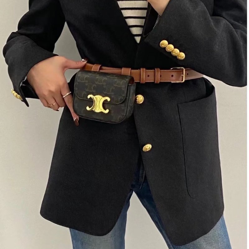 🏷Celine 瑟琳．Claude 凱旋門老花腰包/客人寄賣-26