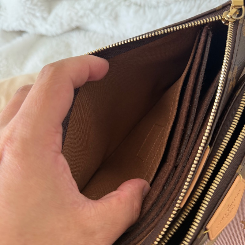 Lv 五合一麻將包(M44840)粉色肩帶-11