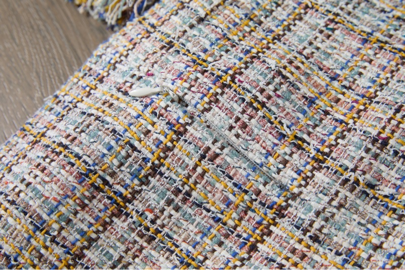 CHANEL彩色格紋粗花呢外套-8