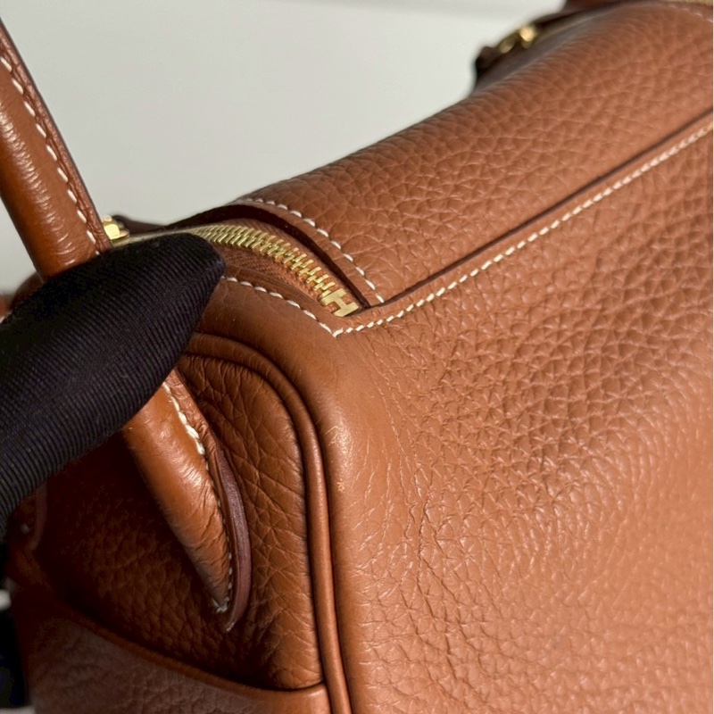95新🤎 Hermès 愛馬仕 Mini Lindy 金棕金釦一代-9