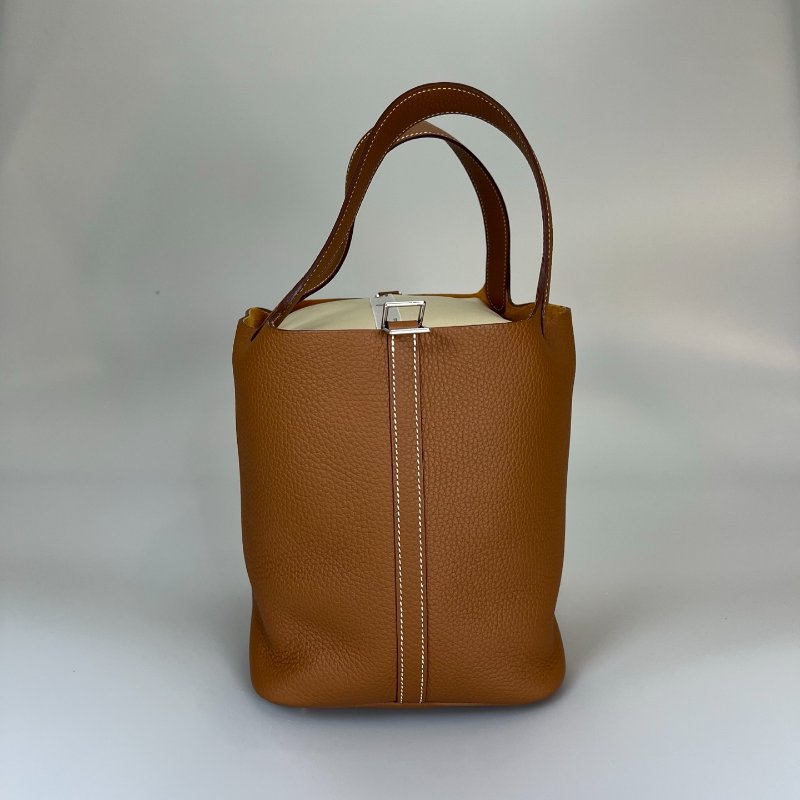 HERMES B刻 金棕銀PICOTIN22-1