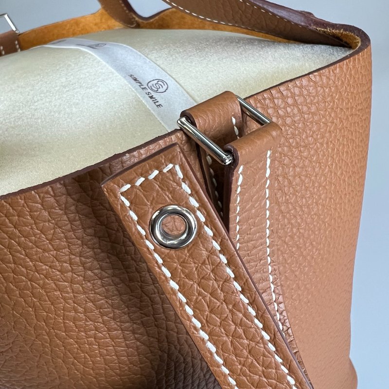 HERMES B刻 金棕銀PICOTIN22-6