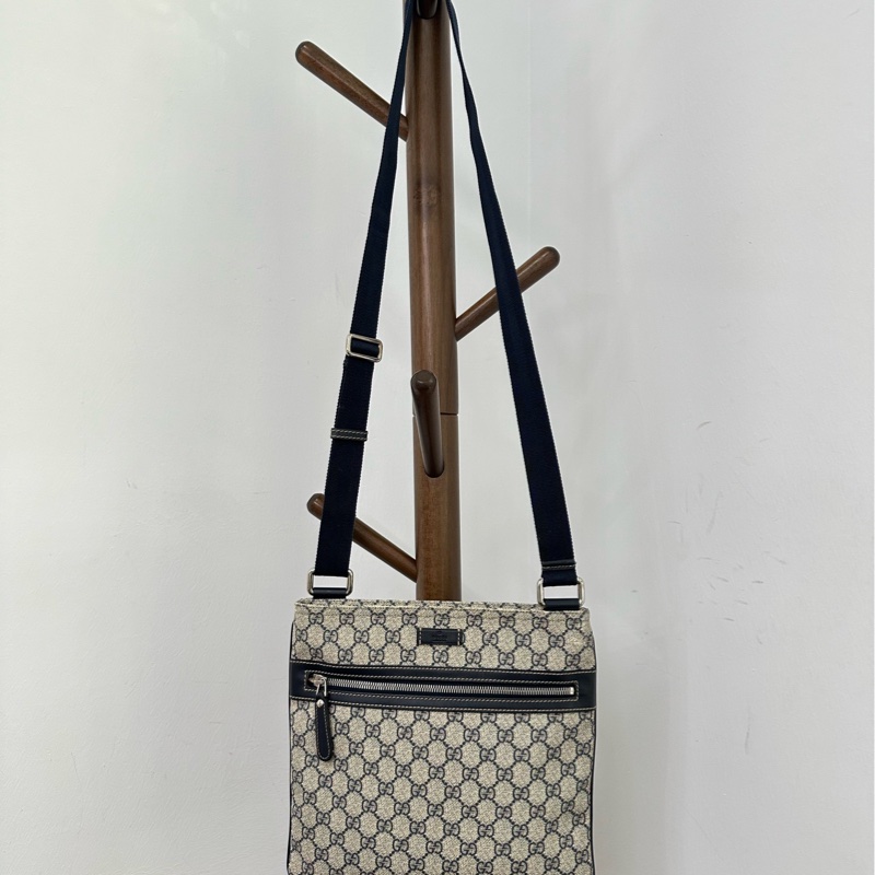 GUCCI古馳 gg supreme老花郵差包 斜挎包 97新-0