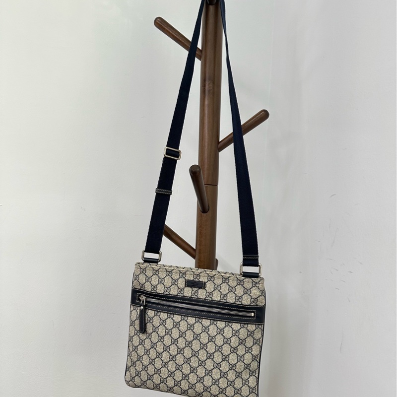 GUCCI古馳 gg supreme老花郵差包 斜挎包 97新-1