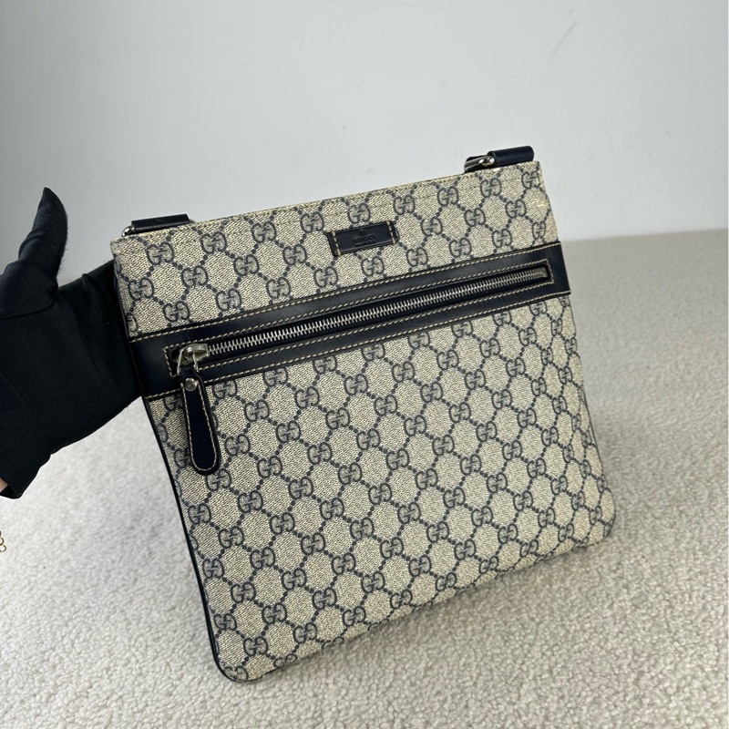 GUCCI古馳 gg supreme老花郵差包 斜挎包 97新-2