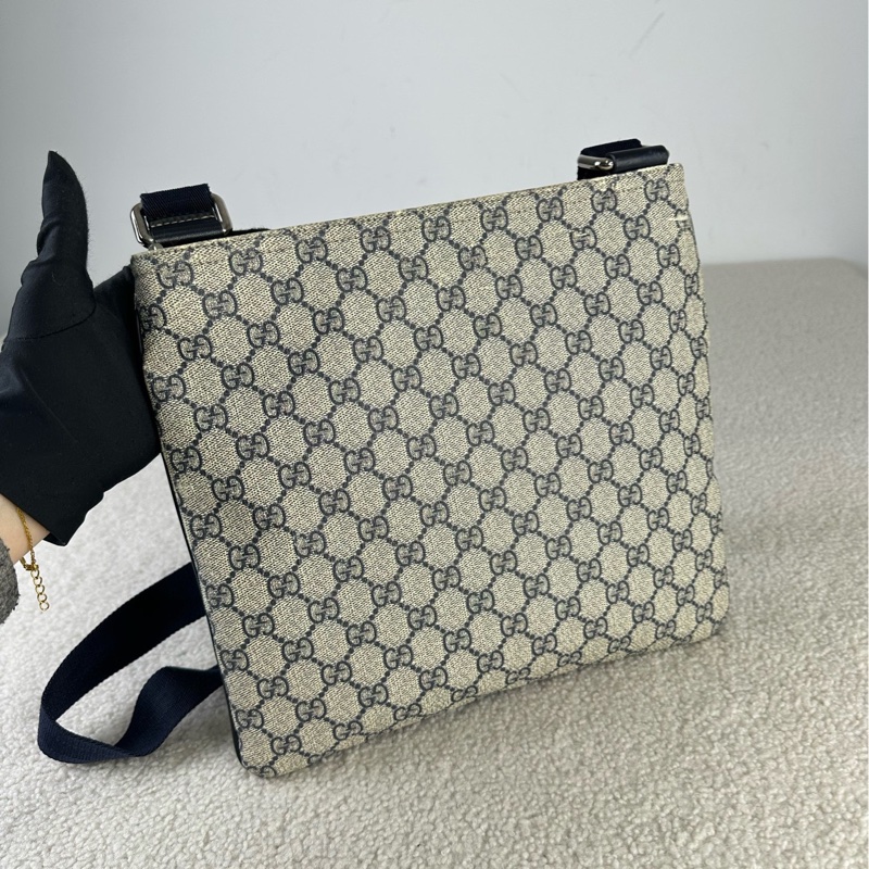 GUCCI古馳 gg supreme老花郵差包 斜挎包 97新-3