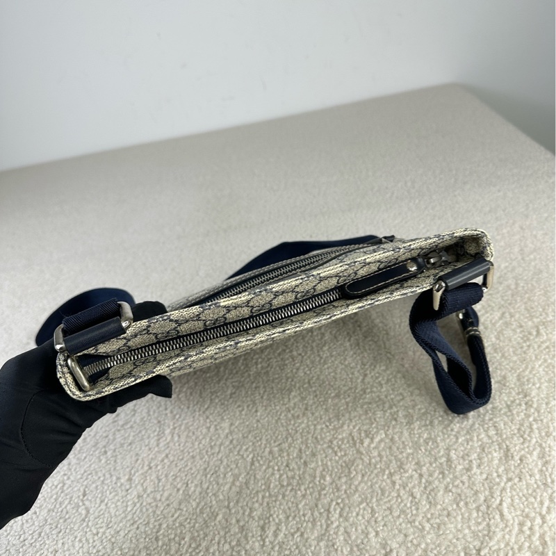 GUCCI古馳 gg supreme老花郵差包 斜挎包 97新-4
