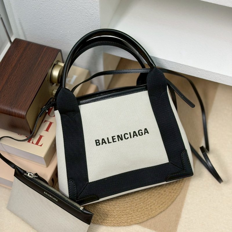 🏷Balenciaga 巴黎世家．Navy Cabas XS 托特包-0