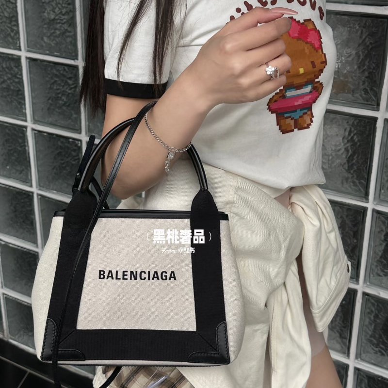 🏷Balenciaga 巴黎世家．Navy Cabas XS 托特包-26