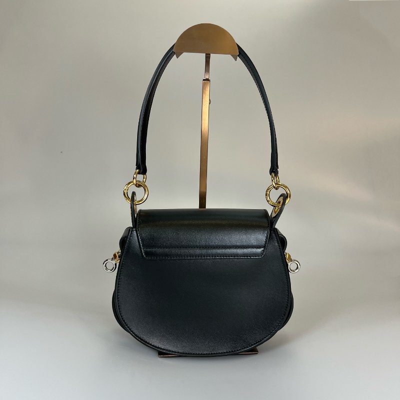 CHLOE   黑金Tess圓環手提斜挎包 小號-1