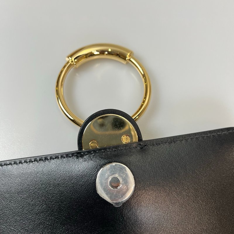CHLOE   黑金Tess圓環手提斜挎包 小號-10