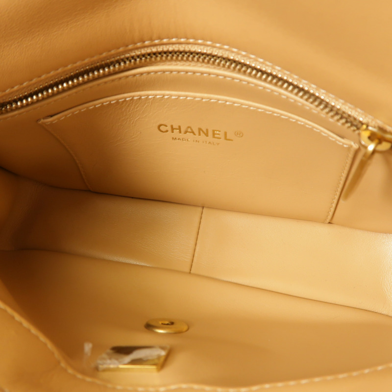 CHANEL 牛皮皮革Flap Bag鏈帶肩背袋-4