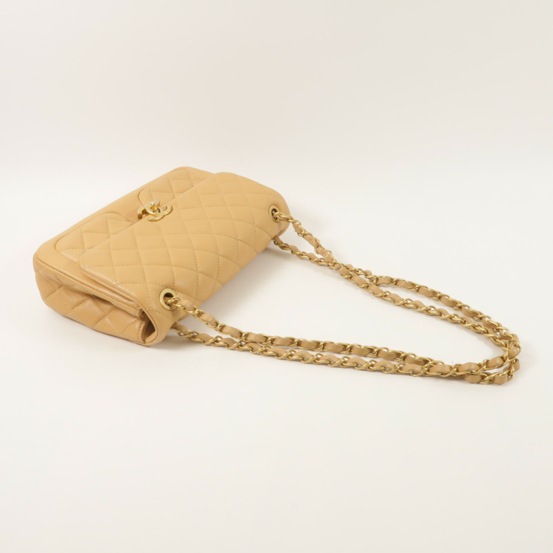 CHANEL 牛皮皮革Flap Bag鏈帶肩背袋-7