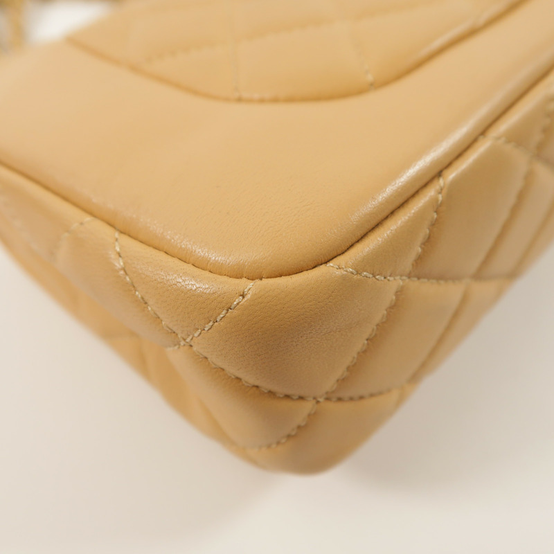 CHANEL 牛皮皮革Flap Bag鏈帶肩背袋-13