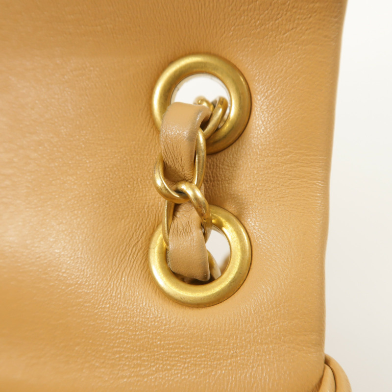 CHANEL 牛皮皮革Flap Bag鏈帶肩背袋-16