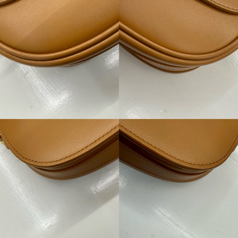 DIOR BOBBY EAST WEST GHW 棕色金扣肩背包 09-MA-0291-4