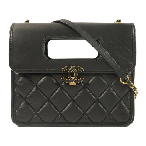 CHANEL 牛皮皮革Mini Flap手挽肩背兩用袋