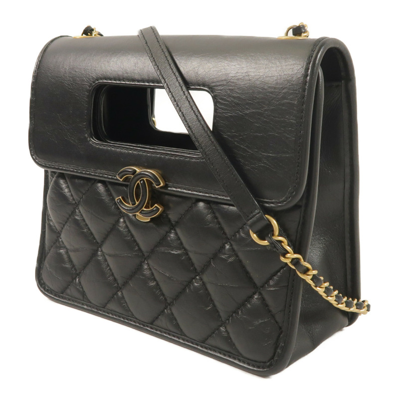 CHANEL 牛皮皮革Mini Flap手挽肩背兩用袋-2